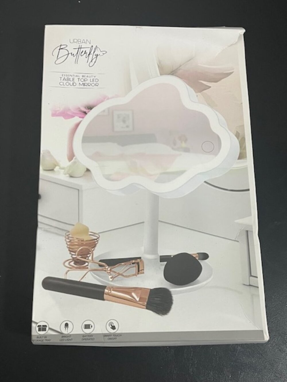 Urban Butterfly Table Top LED Cloud Mirror